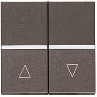 Выключатель жалюзи без фиксации без рамки ABB Niessen Zenit 1-кл. 2 мод. N2244 AN антрацит картинка